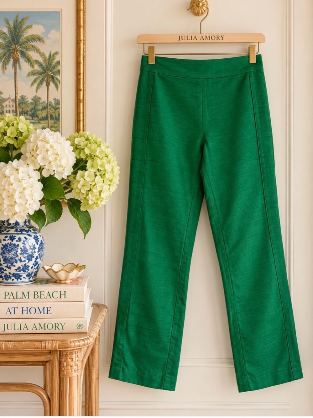 NWT Julia Amory Jackie Pant in Meadow Green Size XS